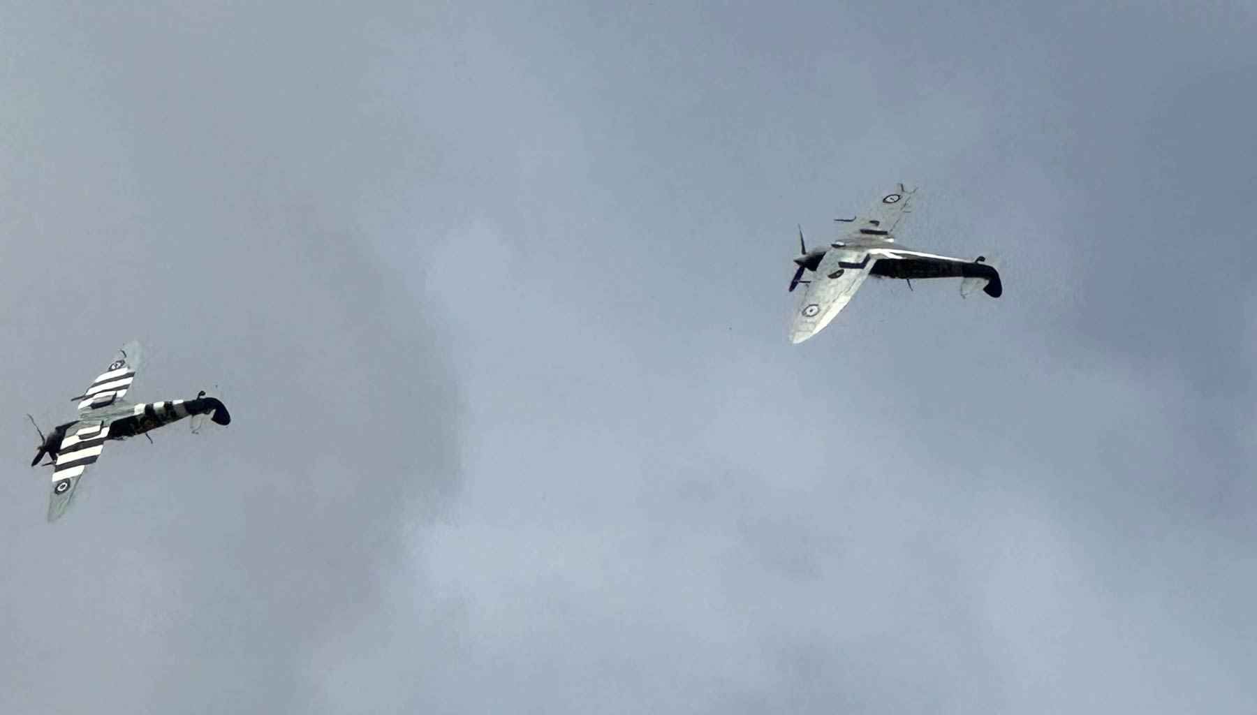 G-George 1940s event Spitfires in flight