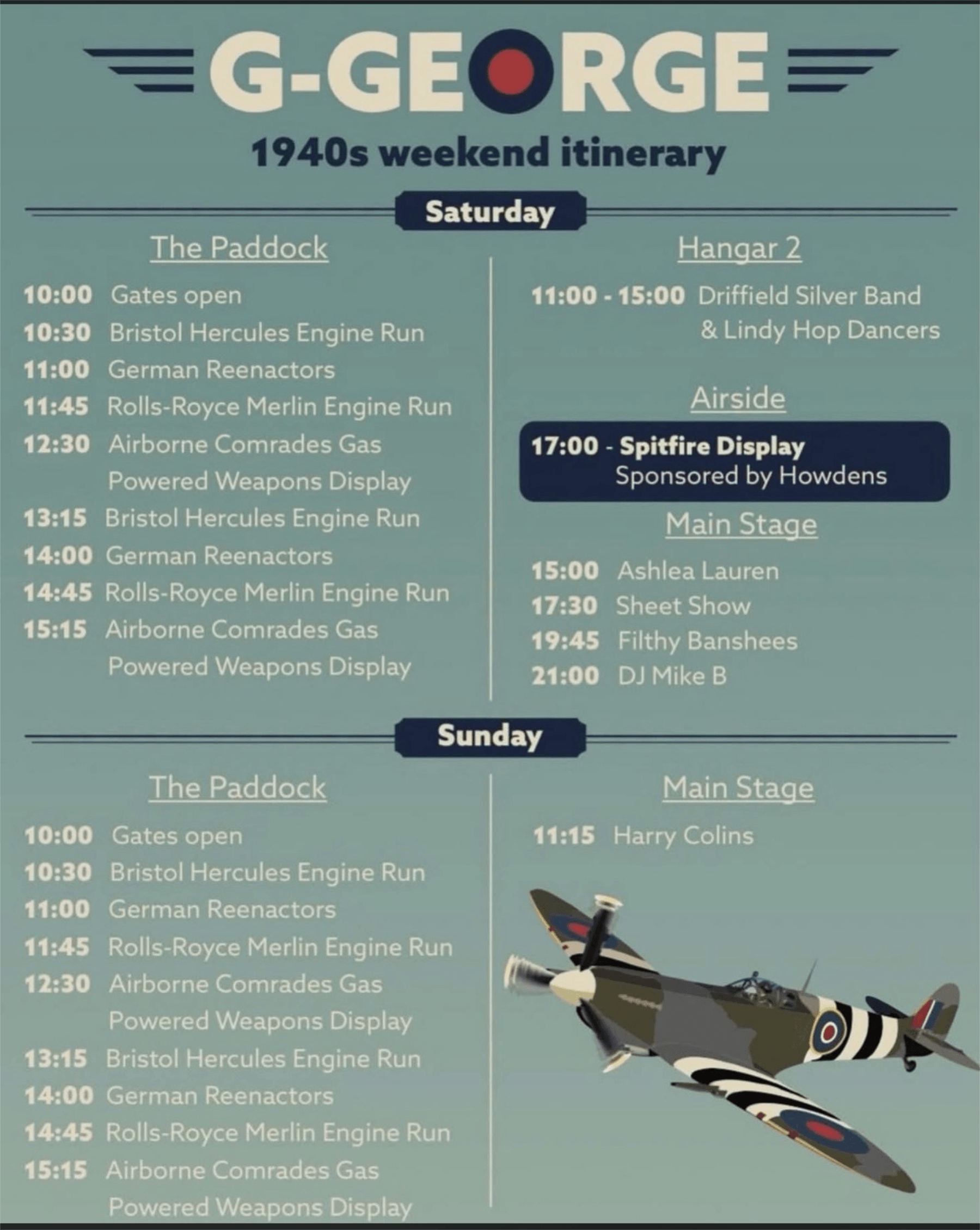 G-George 1940s Weekend Itinerary